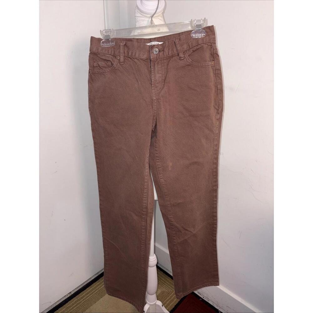 PacSun Women's‎ Brown Straight Denim Jeans Button Fly 5-Pocket Design, size 25